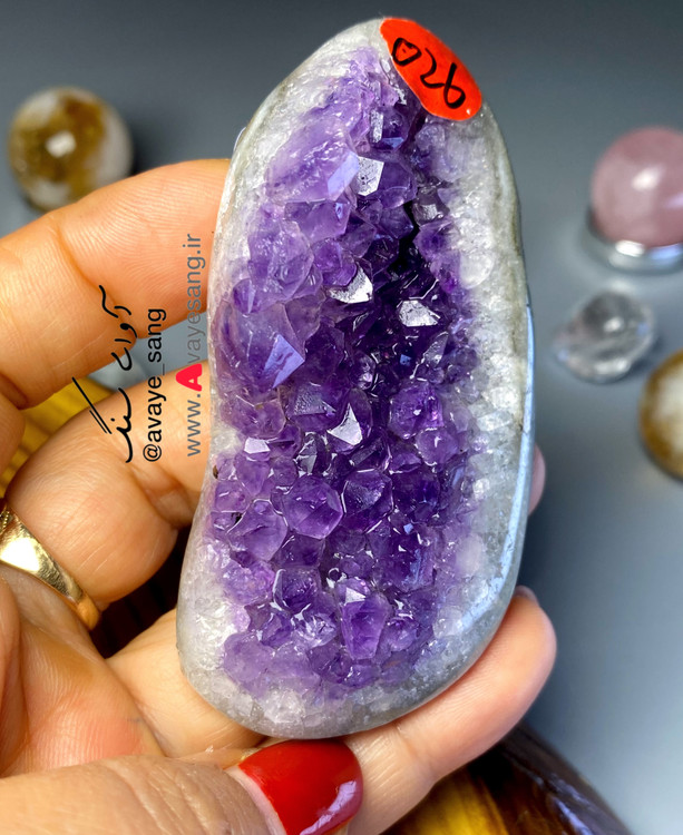 سنگ راف آمیتیس برزیل بدون سنگ بستر اضافه کیفیت رنگ عالی