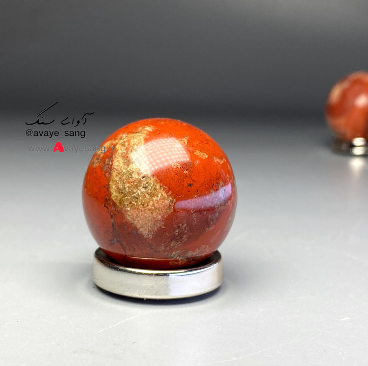 گوی سنگ جاسپرسرخ قطر ۳ وزن ۵۰ گرمی