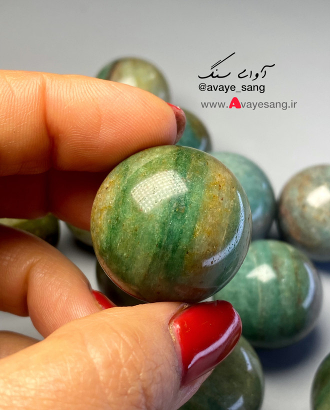 گوی سنگ آونتورین سبز سنگ آرامش