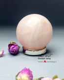 گوی سنگ رزکوارتز صورتی قطر ۴ سانت(سایز۴) ۸۸ گرمی