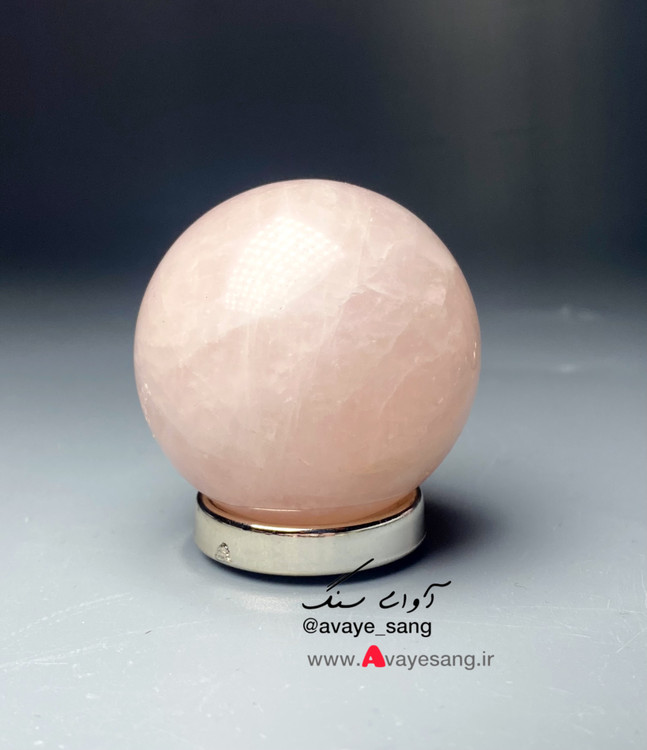 گوی سنگ رزکوارتز صورتی قطر4 کد g1278 ۸۸ گرمی