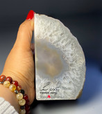 سنگ راف کوارتز عقیق برزیلی ۸۳۰ گرمی جفتی (نیمه راست)