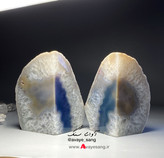 سنگ راف کوارتز عقیق برزیلی ۸۳۰ گرمی جفتی (نیمه راست)